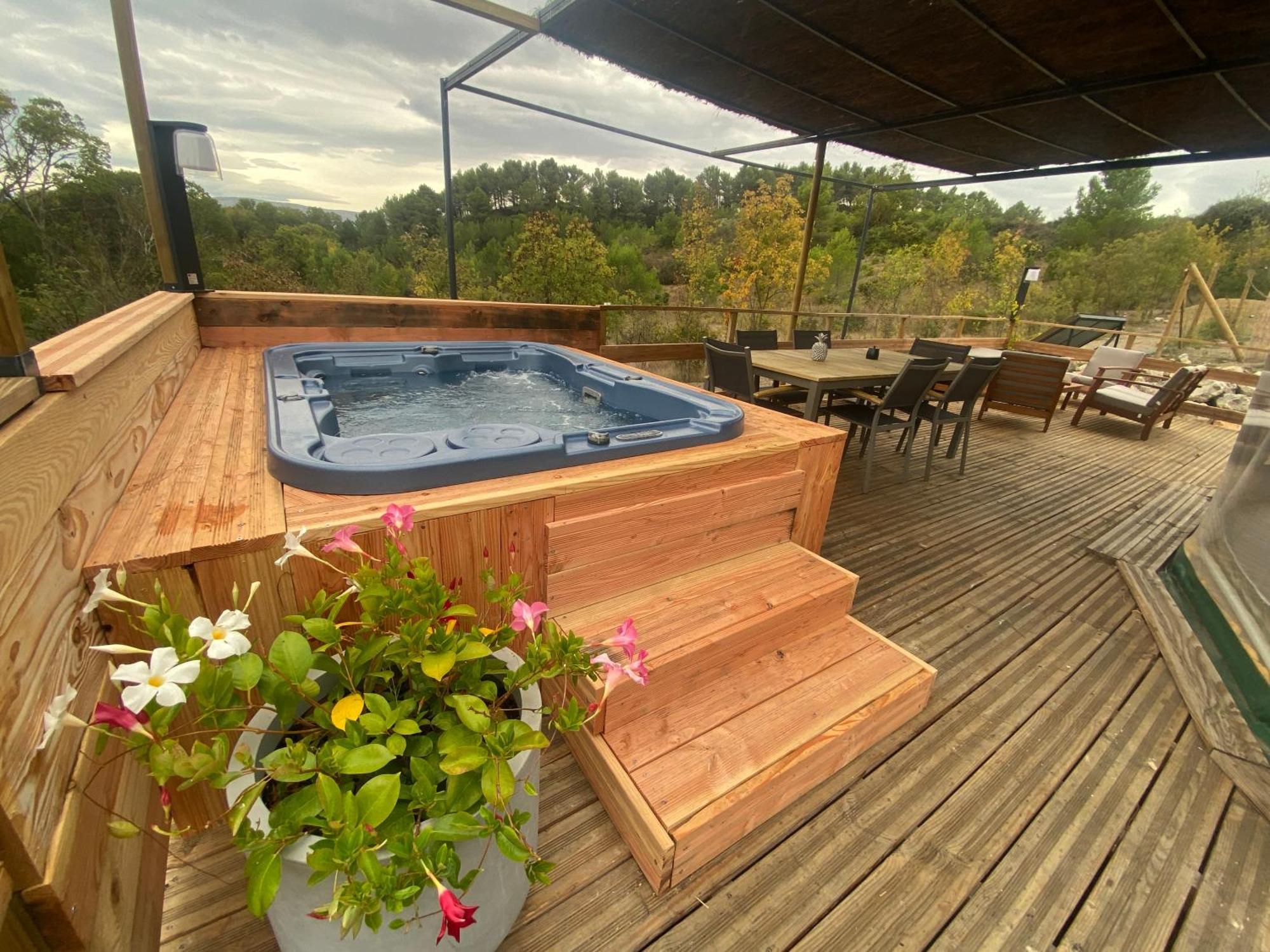 הוילה Durban-Corbieres Bulle De L'Escale Coconing Avec Jacuzzi Privatif מראה חיצוני תמונה